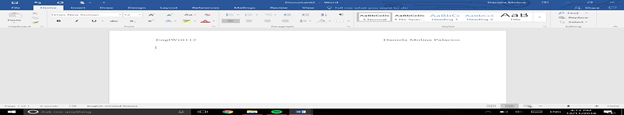 Screenshot of a screen of Microsoft Word, mostly empty except with the words “EnglWrit 112” on the top left, and the words “Daniela Molina Palacios” on the top right corner.