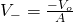 V_{-} =  \frac{-V_{o}}{A}