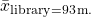 \[ \bar{x}_{\mathrm{library} = 93 \, \mathrm{m.} \]