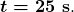 \boldsymbol{t=25\textbf{ s}}.