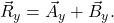  {\vec{R}_y=\vec{A}_y+\vec{B}_y.}