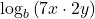 {\mathrm{log}}_{b}\left(7x\cdot 2y\right)