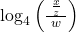 {\mathrm{log}}_{4}\left(\frac{\text{ }\frac{x}{z}\text{ }}{w}\right)