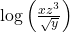 \mathrm{log}\left(\frac{x{z}^{3}}{\sqrt{y}}\right)