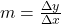 m = \frac{\Delta y}{\Delta x}