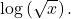 \,\mathrm{log}\left(\sqrt{x}\right).