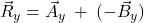  {\vec{R}_y=\vec{A}_y\:+\:(-\vec{B}_y)}