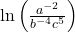 \mathrm{ln}\left(\frac{{a}^{-2}}{{b}^{-4}{c}^{5}}\right)