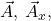  \vec{A},\:{\vec{A}_x},