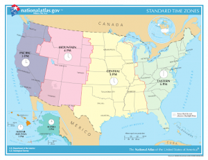 time zone map of the USA