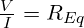  \frac VI = R_{Eq} 